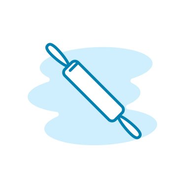 Merdane iğne simgesinin çizim vektörü. Fırın, yemek pişirme, mutfak gereçleri vs. için uygun.