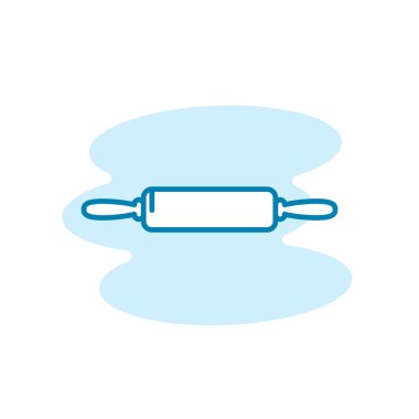 Merdane iğne simgesinin çizim vektörü. Fırın, yemek pişirme, mutfak gereçleri vs. için uygun.