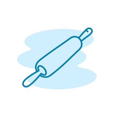 Merdane iğne simgesinin çizim vektörü. Fırın, yemek pişirme, mutfak gereçleri vs. için uygun.