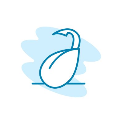 Tohum ikonunun İllüstrasyon Vektörü grafiği. Bitki, büyüme, bahçıvanlık, tohum vs. için uygun.