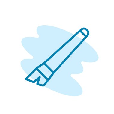 Boya fırçası ikonunun çizim vektörü grafiği. Çizim, resim, tasarım, eğitim vs. için uygun.