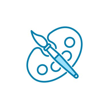 Boya fırçası ikonunun çizim vektörü grafiği. Çizim, resim, tasarım, eğitim vs. için uygun.