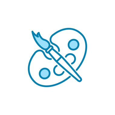 Boya fırçası ikonunun çizim vektörü grafiği. Çizim, resim, tasarım, eğitim vs. için uygun.