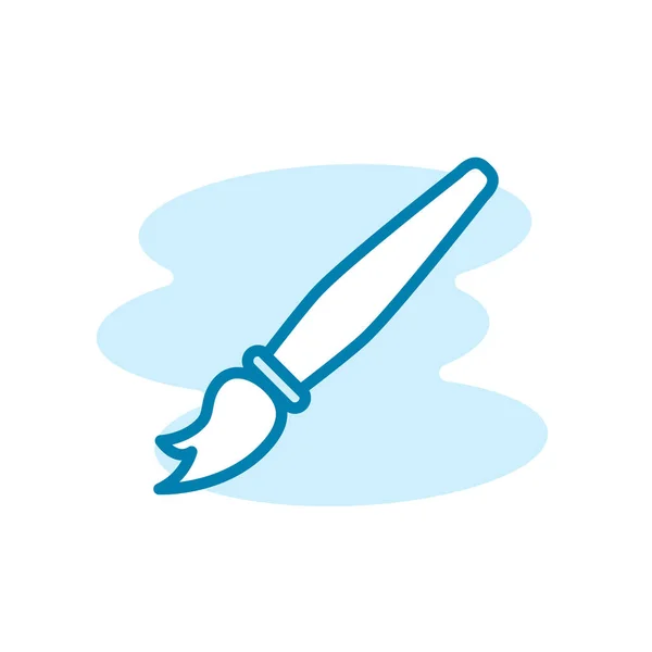 Boya fırçası ikonunun çizim vektörü grafiği. Çizim, resim, tasarım, eğitim vs. için uygun.