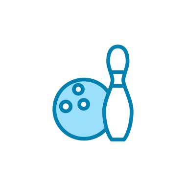 Bowling ikonu şablonunun İllüstrasyon Vektörü grafiği