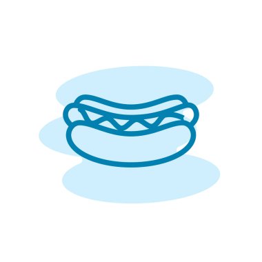 Hotdog simgesi şablonunun İllüstrasyon Vektörü grafiği