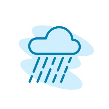 Yağmur simgesi şablonunun İllüstrasyon Vektörü grafiği