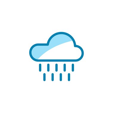 Yağmur simgesi şablonunun İllüstrasyon Vektörü grafiği