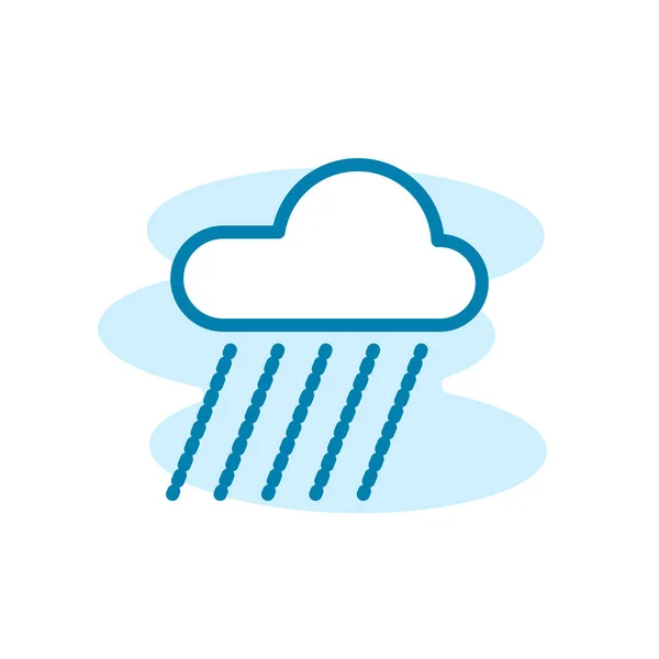 Yağmur simgesi şablonunun İllüstrasyon Vektörü grafiği