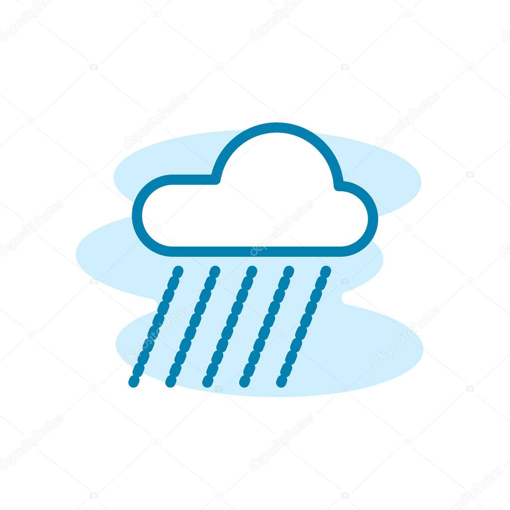 Illustration Vector graphic of rain icon template