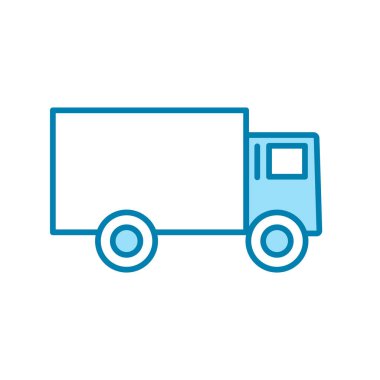 Kamyon simgesi şablonunun İllüstrasyon Vektörü grafiği