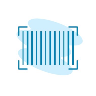 Barkod simgesi şablonunun İllüstrasyon Vektörü grafiği