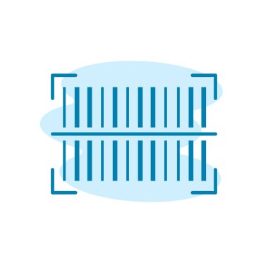 Barkod simgesi şablonunun İllüstrasyon Vektörü grafiği