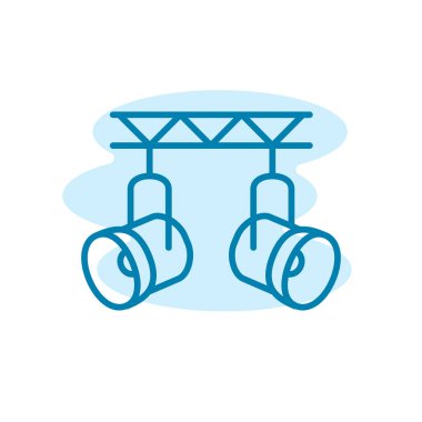 Spot ışığı simge şablonunun İllüstrasyon Vektörü grafiği