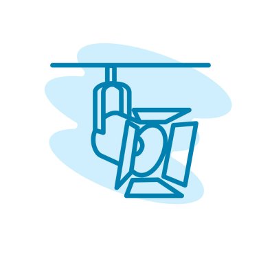 Spot ışığı simge şablonunun İllüstrasyon Vektörü grafiği