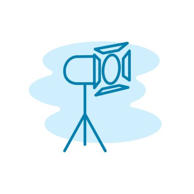 Spot ışığı simge şablonunun İllüstrasyon Vektörü grafiği