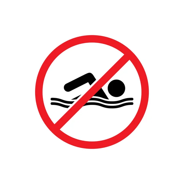 Illustration Vektorgrafik Des Schwimmwarnsymbols — Stockvektor