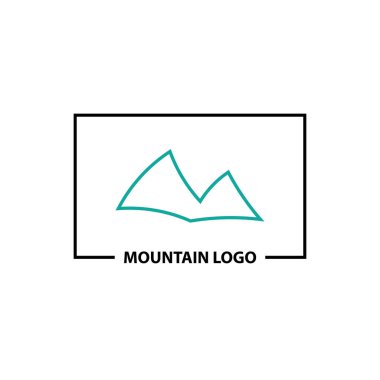 Dağ logosunun İllüstrasyon Vektörü grafiği