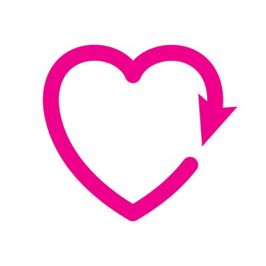 Aşk logosunun İllüstrasyon Vektörü grafiği