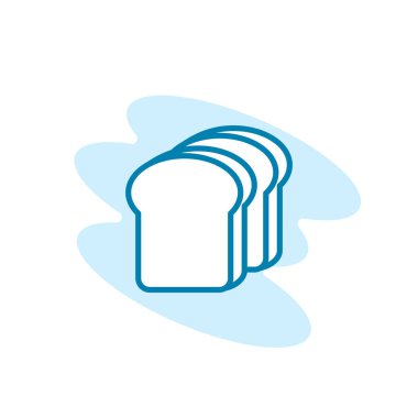 Ekmek simgesi şablonunun İllüstrasyon Vektörü grafiği