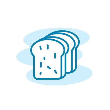 Ekmek simgesi şablonunun İllüstrasyon Vektörü grafiği