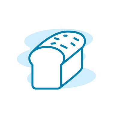 Ekmek simgesi şablonunun İllüstrasyon Vektörü grafiği