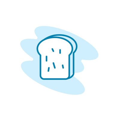 Ekmek simgesi şablonunun İllüstrasyon Vektörü grafiği