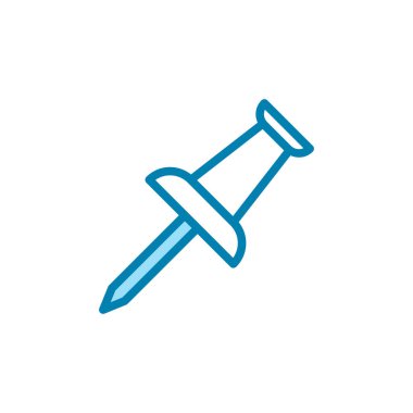 Push pin simgesi şablonunun Çizim Vektörü grafiği