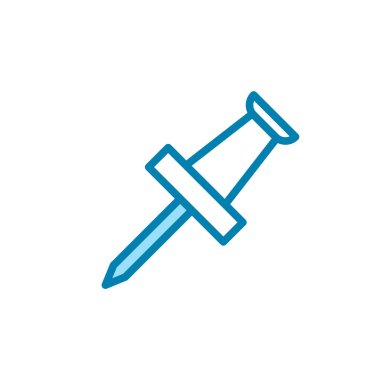 Push pin simgesi şablonunun Çizim Vektörü grafiği