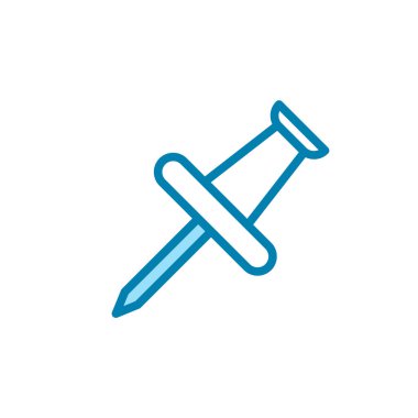 Push pin simgesi şablonunun Çizim Vektörü grafiği