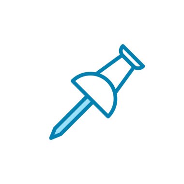 Push pin simgesi şablonunun Çizim Vektörü grafiği