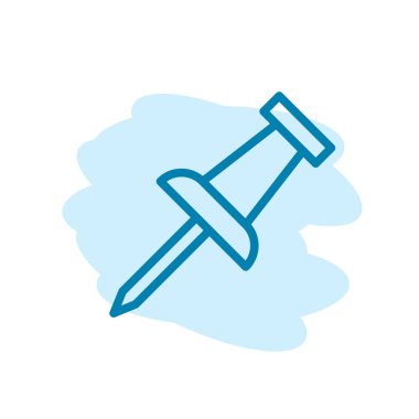 Push pin simgesi şablonunun Çizim Vektörü grafiği