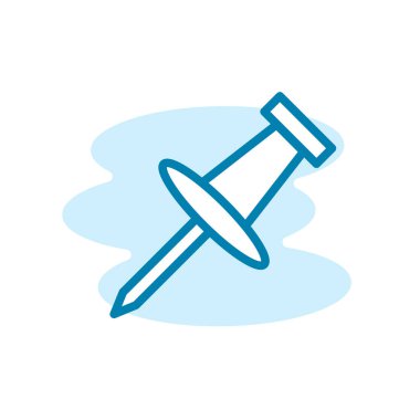 Push pin simgesi şablonunun Çizim Vektörü grafiği