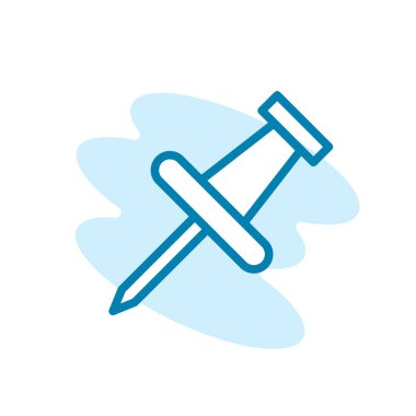 Push pin simgesi şablonunun Çizim Vektörü grafiği