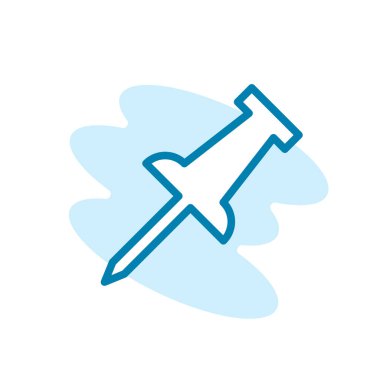 Push pin simgesi şablonunun Çizim Vektörü grafiği