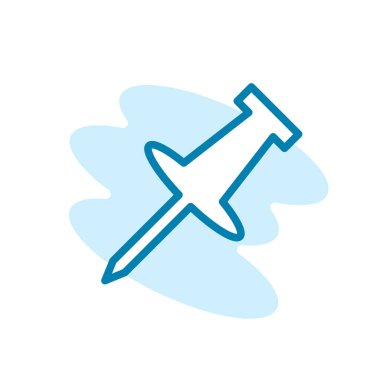 Push pin simgesi şablonunun Çizim Vektörü grafiği