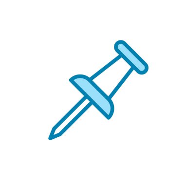 Push pin simgesi şablonunun Çizim Vektörü grafiği