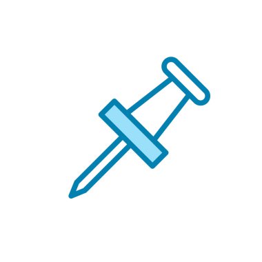 Push pin simgesi şablonunun Çizim Vektörü grafiği