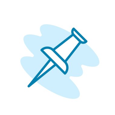 Push pin simgesi şablonunun Çizim Vektörü grafiği