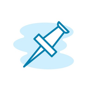 Push pin simgesi şablonunun Çizim Vektörü grafiği