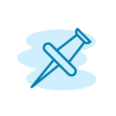 Push pin simgesi şablonunun Çizim Vektörü grafiği