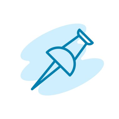 Push pin simgesi şablonunun Çizim Vektörü grafiği