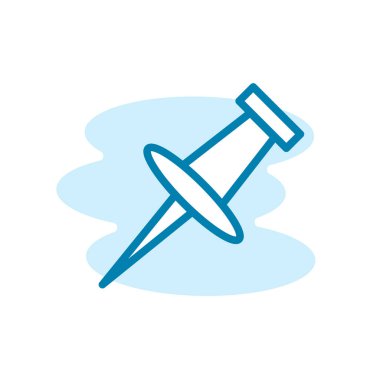 Push pin simgesi şablonunun Çizim Vektörü grafiği