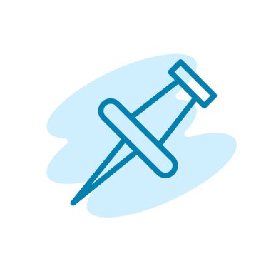 Push pin simgesi şablonunun Çizim Vektörü grafiği