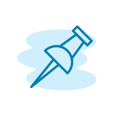 Push pin simgesi şablonunun Çizim Vektörü grafiği