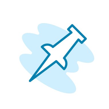 Push pin simgesi şablonunun Çizim Vektörü grafiği