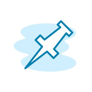 Push pin simgesi şablonunun Çizim Vektörü grafiği