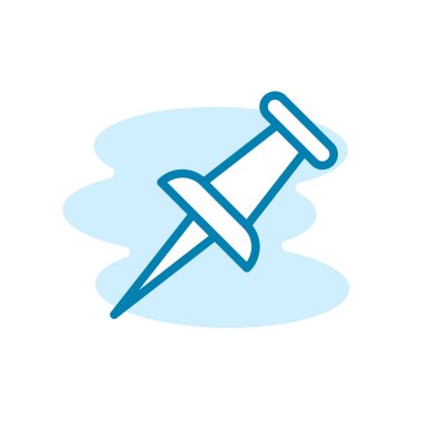 Push pin simgesi şablonunun Çizim Vektörü grafiği