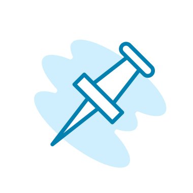 Push pin simgesi şablonunun Çizim Vektörü grafiği