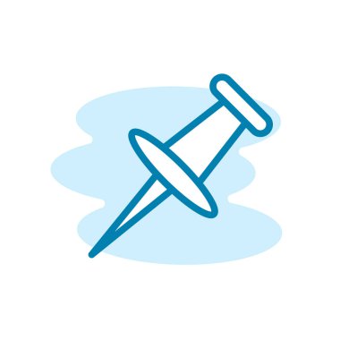 Push pin simgesi şablonunun Çizim Vektörü grafiği